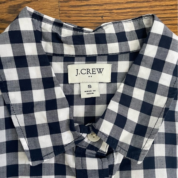 J.Crew Ladies Button Down Blouse White/Navy Stripes Size Small - Picture 3 of 9